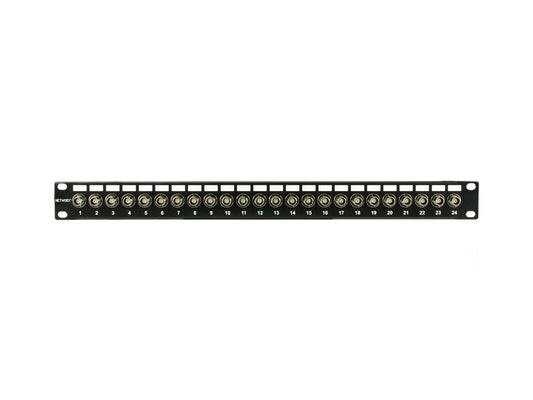 Networx Coaxial Fully Loaded Isolated 24 Port BNC 75 Ohm Patch Panel CPB161U75lK