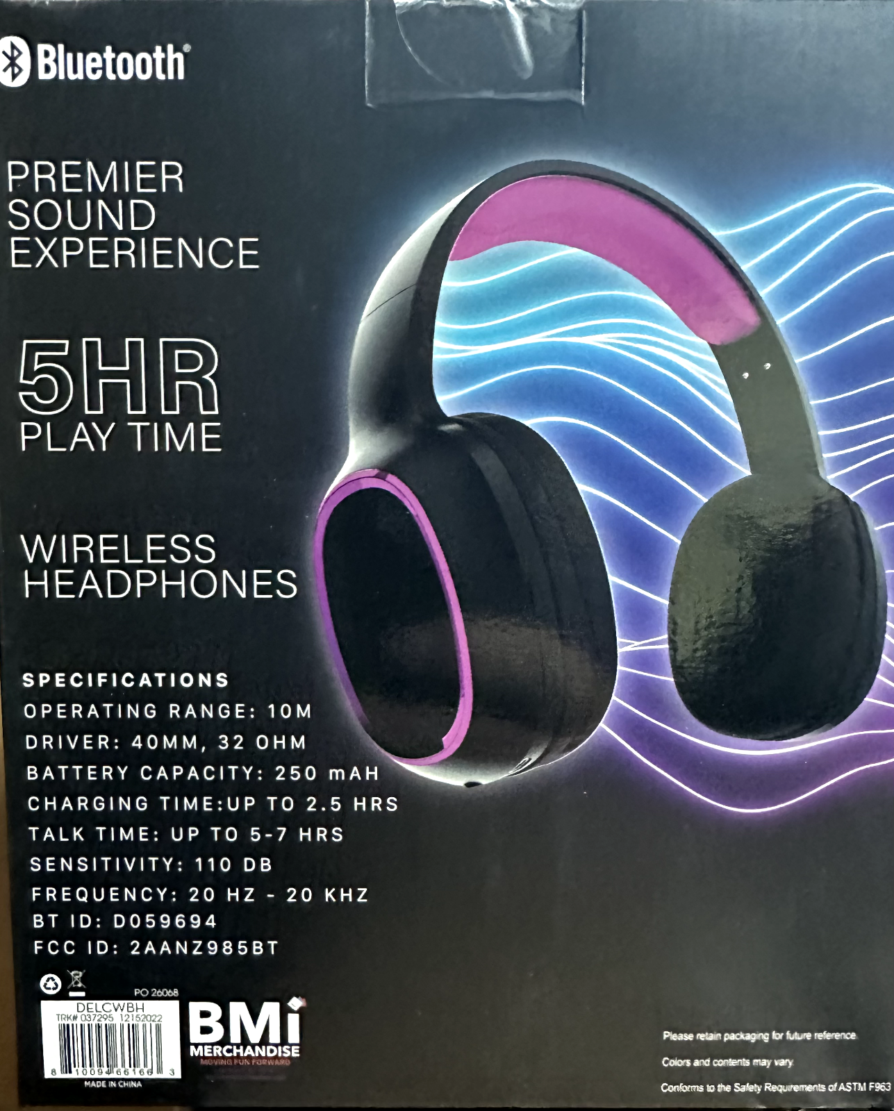 BMi Merchandise Wireless Bluetooth Headphones