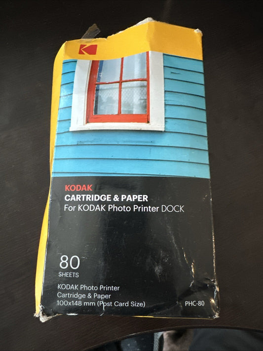Kodak Cartridge And Paper For Kodak Printer Dock (New - Damage Box)