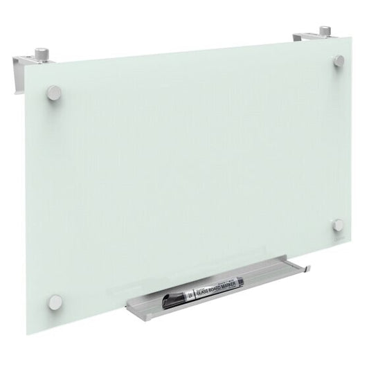 Quartet Infinity Magnetic Glass Dry Erase Cubicle Board 18 x 30 White PDEC1830