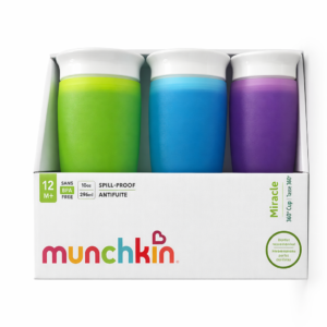 Munchkin Spill-Proof 10 oz Cups Miracle 360 Tasse Three Pack