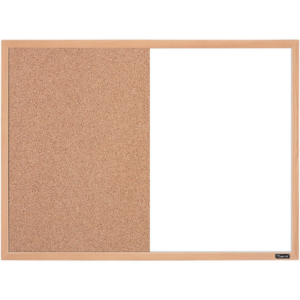 Quartet Combination Whiteboard & Corkboard, 23 x 17, Combo White Board & Cork Board