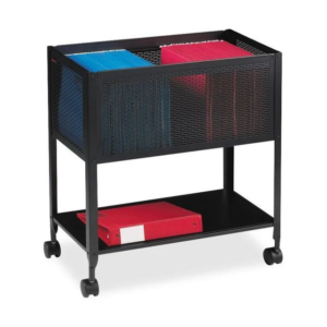 Lorell Steel Mesh Mobile File 1-Drawer Filing Cart - ‎24 x 13.25 x 27.5 - Black